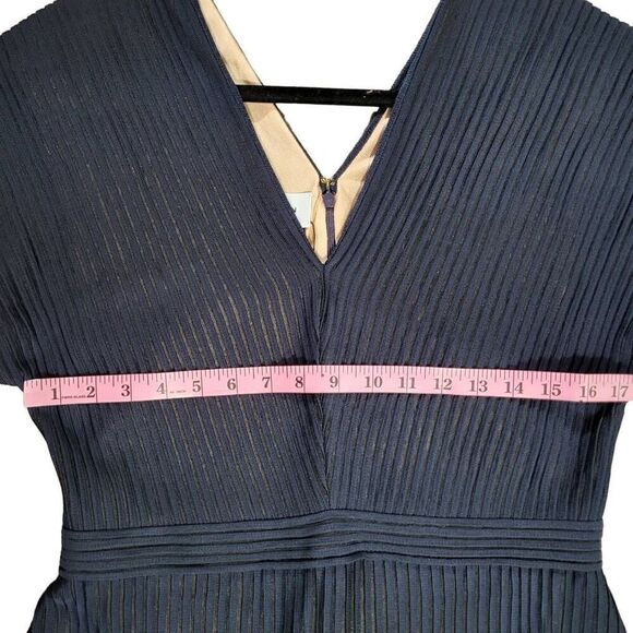 St. John Sheer Ottoman Stripe Gown sx 10 - Picture 8 of 14